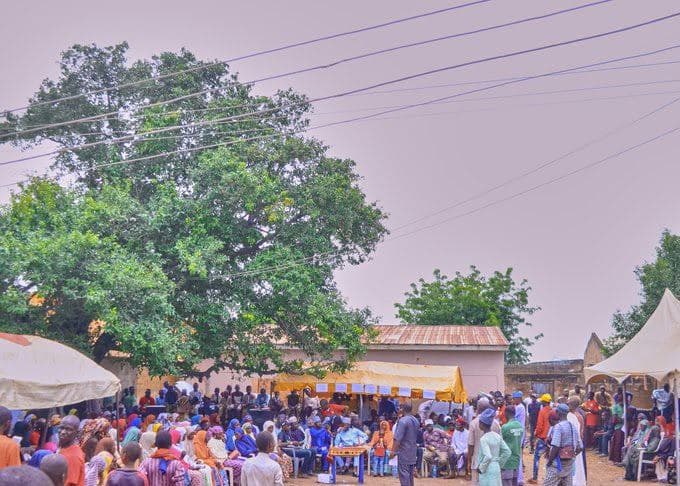 A large open-air gathering during the 2023 campaign.